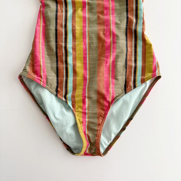 [Prana] Multi-Color Fergusen Cacti Soleil Stripe One-Piece Swimsuit Sz Medium M - Picture 8 of 14